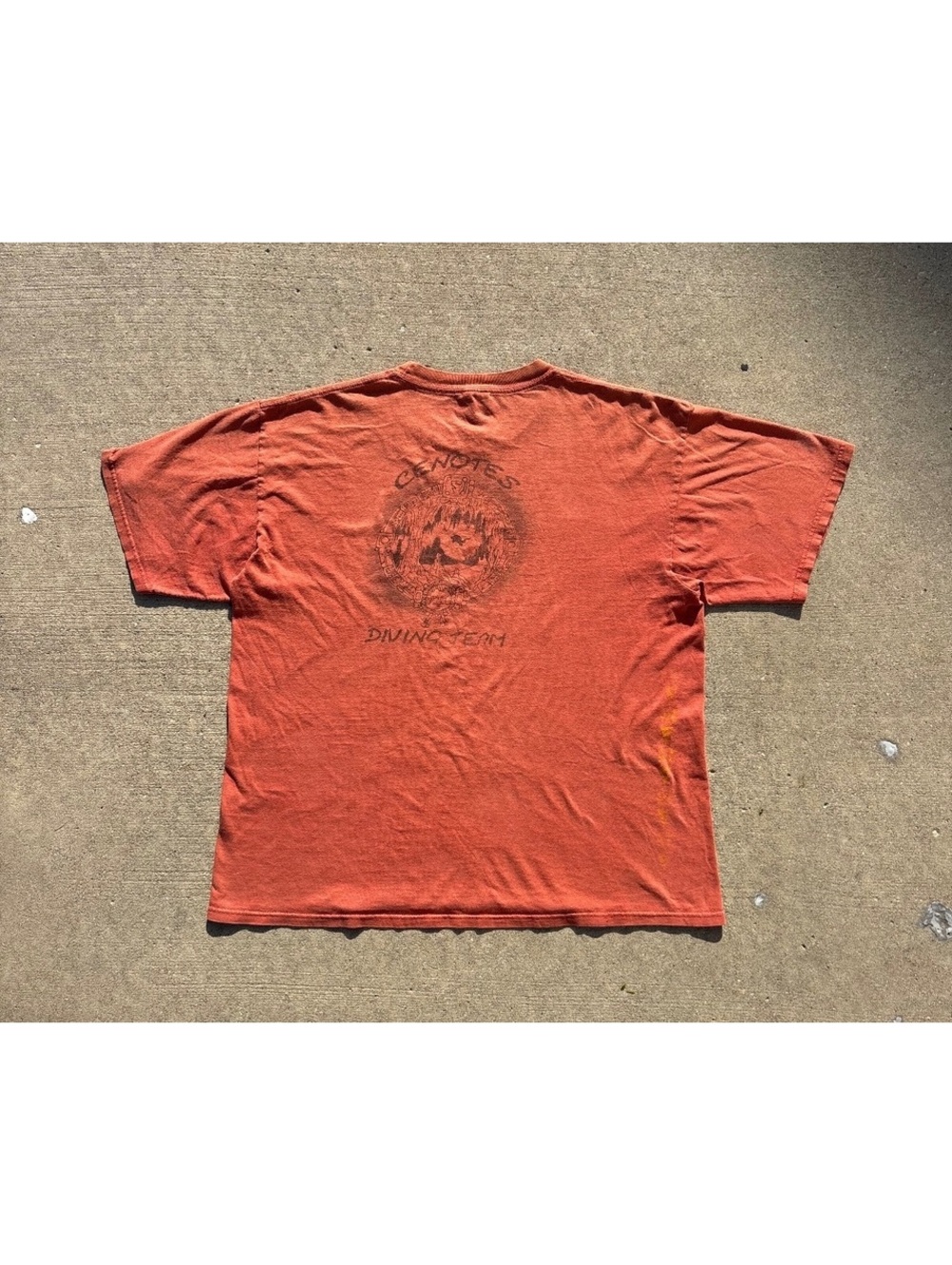 Vintage Faded Cenotes Diving Tee Soft Worn-In XL Mexico